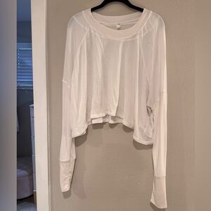Free People Lightweight White Longsleeve